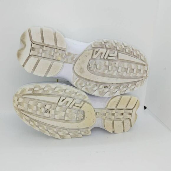 FILA Disruption 2 Women's Pre-owned Triple White Sneakers - sz. 6 1/2 - Picture 5 of 6